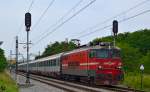 S 342-014 zieht EC158 'Croatia' durch Maribor-Tabor Richtung Wien. /15.7.2013
