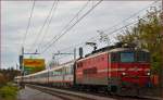 SŽ 342-005 zieht EC158 durch Maribor-Tabor Richtung Wien. /10.11.2015