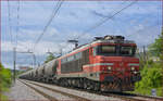 SŽ 363-024 zieht Kesselzug durch Maribor-Tabor Richtung Norden. /13.5.2020