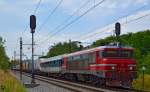 S 363-019 zieht LkW-Zug durch Maribor-Tabor Richtung Norden. /10.8.2013
