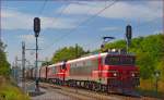 S 363-009+363-? ziehen Gterzug durch Maribor-Tabor Richtung Norden.