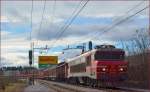 SŽ 363-009 zieht Güterzug durch Maribor-Tabor Richtung Norden. /28.2.2014