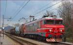 SŽ 363-002 zieht Güterzug durch Maribor-Tabor Richtung Tezno Verschiebebahnhof. /5.3.2014