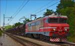 SŽ 363-004 zieht Güterzug durch Maribor-Tabor Richtung Süden. /1.7.2014