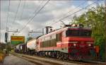 SŽ 363-036 zieht Güterzug durch Maribor-Tabor Richtung Norden. /21.10.2014