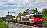 SŽ 363-003 zieht Güterzug durch Maribor-Tabor Richtung Norden.
