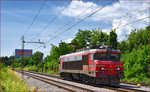 SŽ 363-027 fährt als Lokzug durch Maribor-Tabor Richtung Maribor HBF.
