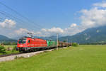 541 009 + 541 001 mit einem Güterzug am 10.06.2015 bei Lesce.