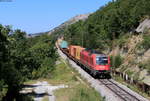 541 108 mit dem 42001 (Soroksári út rendező-Koper tovorna) bei Hrastovlje 8.9.20