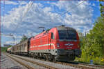 SŽ 541-009 zieht Güterzug durch Maribor-Tabor Richtung Norden. /1.9.2021