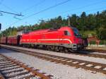 541 021-6 mit Güterzug im Bhf. Pivka am 11. 9. 2015