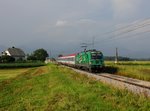 Die 541 001 mit einem EC nach Zagreb am 24.06.2016 unterwegs bei Kranj.