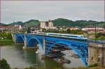 SŽ 310-006 fährt über Draubrücke Richtung Maribor HBF.