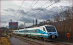 SŽ 310-004 fährt durch Maribor-Tabor Richtung Maribor HBF.