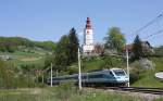 Pendolino nach Lubljana vor herrlicher Fotokulisse.