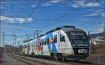 SŽ 312-001 fährt durch Maribor-Tabor Richtung Maribor HBF.