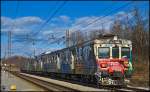 SŽ 315-222 fährt als leere Migrantenzug durch Maribor-Tabor zurück nach Dobova. /5.2.2016