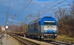 ADRIA Transport 2016 920 ’Irena’ zieht einen fast lehren Containerzug durch Maribor-Tabor Richtung Hafen Koper. /3.1.2013