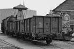 Offene Güterwagen Ende August 2019 im Eisenbahnmuseum Ljubljana.