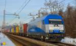 ADRIA Transport 2016 921 'Ingrid' zieht Containerzug durch Maribor-Tabor Richtung Hafen Koper.