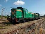 Zwei polnische Rangierloks der Baureihe SM42 am 31.Juli 2010 in ...