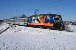 SOB Sudost-Bahn Re 456 092-6 f�hrt am 3.1.10 mit dem IR 2417 von Samstagern Richtung Wollerau.