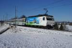 Re 456 091-8 f�hrt am 3.1.10 mit dem Voralpen-Express von ...