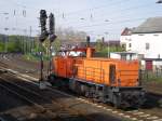 Am 28.04.2010 rangierte HLB 831 in Butzbach  ...