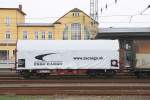 Wei�er Coil-Transportwagen vom Typ Shimmns mit der Nr. 31 RIV ...