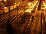 Sonstige Bahnhof bei Nacht, mit ICE und IR von Minitrix, am 17.12.2009. (Epoche V)