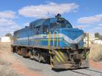207 mit G�terwagens auf eine Stichstrecke in Gobabis am 7-7-2010. ...