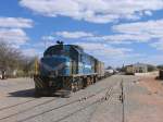 207 w�hrend rangierarbeiten mit G�terwagens auf Bahnhof Gobabis am 7-7-2010. ...