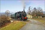 sonstige Dampflok 88.103 f�hrt mit einem Nikolausdampfzug von Weizelsdorf nach Ferlach. 
Kappel an der Drau 28.11.2009