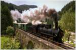 Auf der Feistriztalbahn f�hrt die ex bosnische Dampflok 83-180 mit ...