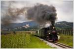Auf der Feistriztalbahn f�hrt die ex bosnische Dampflok 83-180 mit ...