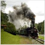 Auf der Feistriztalbahn f�hrt die ex bosnische Dampflok 83-180 mit ...
