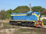 28.09.2011 TEM2M-025 (Anschlu�bahn Steinbruch) im Bf. Balaklava  ...
