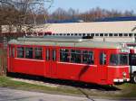 Die letzte Tram von Aachen, sie steht frischglackiert am Betriebshof ...