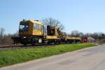 Sonstiges DB Baufahrzeug am 06.04.10 in Lampertheim.