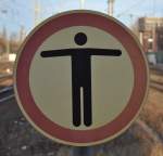  Nicht weitergehen-Schild  am Braunschweiger ...  Marcel Peschka 04.01.2012