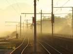 Neblige Sonnenaufgang in W�rgl Terminal. 21.09.2010  ...
