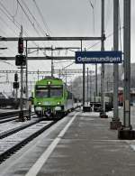 S2 nach Bern - Laupen bei der Einfahrt in Ostermundigen. ...