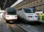 25.02.09,BR 490 Alaris und AVE 100 im Bf.Sevilla Santa Justa.