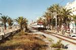 447 163+164 und 229+230 am 21.09.2000 in Malgrat de Mar.Die Triebwagen fahren auf der S-Bahnlinie C 1 von Barcelona nach Macanet-Massanes,
einem Bahnhof an der Hauptstrecke Barcelona-Port Bou/franzsische Grenze.