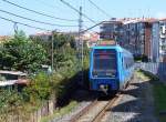 Triebzug 206 fhrt am 28.09.2005 in die Station Irun-Belaskoenea ein, er fhrt die Strecke Hendaia/Frankreich - San Sebastian-Amara - Lasarte Oria.