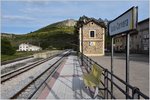 Vado-Cervera ist ein weiterer ausgebauter Bahnhof an der Linie Bilbao-León, wo pro Richtung und Tag ein Zugpaar verkehrt. (26.05.2016)