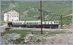 Nochmals E1  Virgen de Nuria  mit ihrem Zug in Vall de Nuria. (Archiv 07/84)