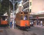 Tram Sller bei der Endstation in Puerto Sller beim umsetzen.(Archiv P.Walter)