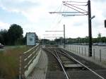 Blick auf die Kehranlage des Stadtbahnendpunktes Altwarnb�chen am 14.06.2010.  ...