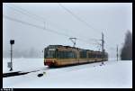 Einfahrt in den Bahnhof Heselbach. Aufgenommen am 06.02.10 bei 40 ...